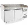 Banco pizza refrigerato 2 porte piano in granito classe A | 151 x 80 x 107 H cm