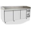 Banco pizza refrigerato 3 porte con piano in granito | 201 x 80 x 107 H cm