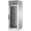 ARMADIO REFRIGERATO MONOBLOCCO IN ACCIAIO INOX CON PORTA IN VETRO E LUCE NEON INTERNA PER TEGLIE 60x40 cm - Temperatura 0 / 10 C