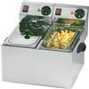 Friggitrice elettrica due vasche 4 + 4 litri da banco