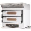 Forno pizzeria elettrico 2 + 2 pizze a due camere con cappa senza canna fumaria