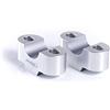 Puig 3671P Rialzi manubrio lavorati dal pieno in alluminio anodizzato con design Hi-Tech per migliorare ergonomia e controllo di guida, Argento