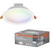 OSRAM SMART+ Matter Recess LED Faretto da Incasso Bianco 170mm, 12W, 1200lm, RGB+TW 3000-6500K, WiFi, Alexa, 110°, Incassato
