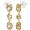Sanico BJT417 ORECCHINI DROPS/CRISTALLI BIANCHI 30MM GOLD PLATED