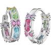 Sanico BJT414 ORECCHINI RING/CRISTALLI MULTICOLOR 19MM STAINLESS STEEL