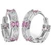 Sanico BJT413 ORECCHINI RING/CRISTALLI BIANCHI 19MM STAINLESS STEEL