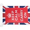 AZ FLAG Bandiera NAVALE Keep Calm And Carry ON Regno Unito 45x30cm - Bandiera MARITIMA Inglese - Londra 30 x 45 cm Speciale nautismo