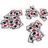 Fdit Carta da Gioco Toppa Adesivi di Stoffa Abbigliamento Adesivi Adesivi Toppe Poker Cuore Applique Picche Accessori 20 Pezzi 20 Pezzi Ricamati Appliqué