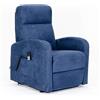 POLTRONE ITALIA Poltrona Relax Elettrica 2 motori, reclinazione indipendente schienale pediera seduta indeformabile microfibra elevabile alzapersona anziani disabili Blu