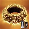 Sanweyter 20M Luci Albero di Natale 200LED Luci Natale Esterno Decorazioni Natalizie con Funzione di Memoria Timer, impermeabile, 8 modalità di illuminazione natalizia