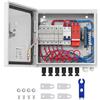 VEVOR Scatola combinatrice fotovoltaica 6 stringhe con fusibile corrente nominale 15 A, Protezione da sovratensione con interruttore 125 A, Acciaio per sistema di pannelli solari on/off, IP65