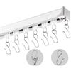 VEVOR Binario per Tende da Soffitto 1,8 m, Sistema di Binari Scorrevoli per Tende da Soffitto, Binario per Tende Divisorie per Stanze Montaggio Soffitto Parete per Soggiorno, Camera da Letto, Bianco