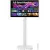 LG Swing 32U889SA Monitor Smart Portatile Touch 32 4K, base con rotelle, webOS con app di streaming, Wi-Fi, Bluetooth, AirPlay, Screen Share, Speaker Stereo 10W, 3x USB-C, Telecomando, Bianco