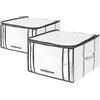 Compactor Set di 2 Scatole Life 3D Semi-Rigide con Aspirazione M 42x40x25 cm Bianco