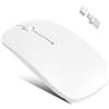 Azmall Mouse Wireless Bluetooth 5.2/3.0 + 2.4G USB-A/C - Ricaricabile USB-C, Click Silenzioso, 3 DPI (800/1200/1600), Jiggler Integrato - per iPad, MacBook, Laptop e PC Windows