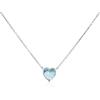LUXURY MILANO Collana serena in argento con zircone a cuore azzurro