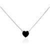 LUXURY MILANO Collana serena in argento con zircone a cuore nero