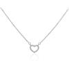 LUXURY MILANO Collana in argento con cuore e zirconi bianchi