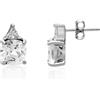 LUXURY MILANO Orecchini sofia a lobo in argento con zirconi bianchi