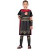 SMIFFYS Costume Soldato romano, Nero, con tunica, mantella attaccata, bracciali e schinieri per gambe Halloween