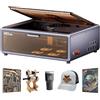 Creality Falcon A1 10W Incisore Laser, Taglio Laser Chiusa con Telecamera Intelligente, Riconoscimento Automatico dei Materiali, Sistema CoreXY, Plug and Play, Area di Incisione 387x305mm
