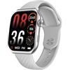 Trevi T-FIT 400 C Smartwatch con Funzione Chiamata Bluetooth, Display Curvo AMOLED 1.96 Always On, Controllo Benessere e Attività Fisica, Notifiche da Social Media, Resistente All'Acqua IP67, Silver
