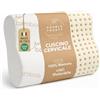 The Double Twenty - Cuscino Cervicale per Dormire a Doppia Onda Elevato Supporto Collo - Guanciale Memory Foam Federa Lavabile in Bamboo - Cuscino Memory Foam Made in Italy Certificato Oeko Tex