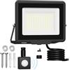 Probapro 100W Faretto Led da Esterno con Sensore di Movimento - Proiettore 10000LM IP65 Impermeabile, 6500K Bianca Fredda per Giardino, Cortile, Garage | Faro LED Esterno con Alta Luminosità e Durata