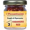 I Piccantissimi - HABANERO RED peperoncino piccantissimo in vasetto da (13 gr) - Scaglie di Peperoncino a lunga conservazione coltivato in Italia (300.000 SHU)