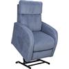 POLTRONE ITALIA Detraibile 19% Poltrona Relax Elettrica 2 motori, reclinazione indipendente schienale pediera 4 ruote spostare utente Sfoderabile Lavabile elevabile anziani reclinabile Blu