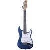 EKO GUITARS - Chitarra Elettrica ST‑100 3/4, Corpo Pioppo, Manico Acero, Tastiera WPC 21 tasti, 3 Pickup Single‑Coil, Ponte Tremolo, Scala 580 mm, Colore Metallic Blue