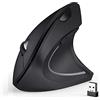BeWishes Mouse ergonomico, Mouse verticale wireless ottico 2,4G con 6 pulsanti - 3 DPI regolabile 800/1200/1600 per laptop, PC, computer, desktop, notebook ecc.