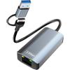 Vonxite Adattatore USB Ethernet 2500Mbps,2 in 1 Adattatore Ethernet USB C,adattatore USb C EtherNet RJ45 2.5Gbps,adattatore eTher net USb,U Sb c ether net per MacBook,iPad,iPhone,Surface,Windows,MAC,IOS,Linux