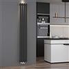 ELEGANT - Radiatore a pannello verticale di design, 1800 x 236 mm, colore antracite, monostrato, connettore centrale, scaldasalviette