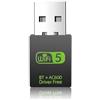 Generico Chiavetta Pennetta Wireless WiFi USB 2.4G/5GHz 600Mbps + Bluetooth per PC Portatile e Fisso, autoinstallante (non necessita di driver) compatibile con: Windows 10 e Windows 11
