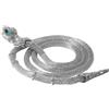 JewelryWe Bracciale a forma di serpente flessibile, flessibile, flessibile, regolabile, per donna e uomo, Länge: 90 cm, Breite: 0,7 cm, Strass