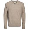 JACK & JONES Jprccmerino Knit V-neck Blu S