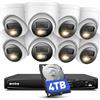 ANNKE Kit Sicurezza PoE 4K, 8 Telecamere 8MP, NVR 16 Canali con HDD 4TB
