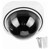 FILFEEL Telecamera di sicurezza fittizia, telecamera finta per interni esterno Telecamera di sorveglianza simulata a cupola senza fili con luce a LED per ufficio domestico (senza batteria)