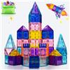 Xekel Costruzioni Magnetiche per Bambini 40 Pezzi, Magneti Bambini con Potenti Magneti, Magnetic Tiles Educative, Costruzioni per Bambini 3+ Anni, Regalo Creativo