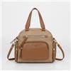 Mimi Mua BORSA BAULETTO IN NYLON CON DETTAGLI IN PU BEIGE
