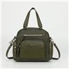 Mimi Mua BORSA BAULETTO IN NYLON CON DETTAGLI IN PU VERDE MILITARE