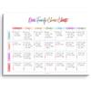 Templatables Blocco note per la pianificazione delle faccende familiari, calendario, centro di comando domestico, 50 fogli non datati a strappo, formato A4, arcobaleno