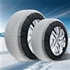 highsam Calze da Neve Omologate Italia EN 16662-1,Catene da neve tessili omologate e ad alta sicurezza - Kit di 2 catene per auto + guanti (Grigio Scuro, XL)