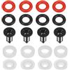 A ABSOPRO Guarnizioni Iniettori Carburante Per Suzuki GSXR1000 4 Pezzi | Gomma Plastica Metallo, Nero Rosso, Facile Installazione, Anti-Perdite Olio, Nessun Attrezzo brava, Kit Riparazione