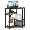 Furinno Scrivania per Computer, Legno ingegnerizzato, Marrone (Columbia Walnut/Black), Taglia Unica