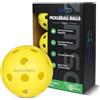 Amoswiz Pickleball da interni, confezione da 6, 26 fori, con borsa a rete