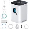 Xandoril Dispositivo di ossigeno portatile,Concentratore di ossigeno Xandoril per uso domestico,93%, 1-7L/min,<48dB a basso rumore,Tre metodi di inalazione di ossigeno e terapia dell'ossigeno per due persone
