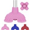 supregear Punte per Bastone, Base Quadrupla Autoportante Sostitutiva per Bastoni Da Passeggio E Pieghevoli, 4 Punte in Gomma Resistente per Bastoni Da Passeggio, 3/4 Inch (19 mm), Rosa Chiaro
