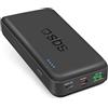SBS PowerBank 20K FAST, 20W Power Delivery, 20.000mAh, Power Bank con Ricarica Rapida, LED di Carica, USB-C, USB-A, Caricabatterie Portatile da Viaggio, Design Compatto, Nero
